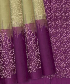 Beige Handloom Soft Silk Saree With Floral Buttas
