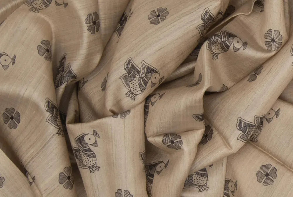 How do you identify and maintain a tussar silk saree?