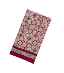 Crimson Printed Modal Silk Saree With Zari Pallu-PS0738