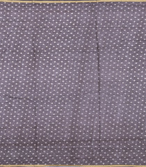 Grey Printed Chanderi Cotton Saree With Floral Motifs-CC1481