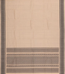 Taupe Handloom Kanchi Cotton Saree With Chekcs-KC1731