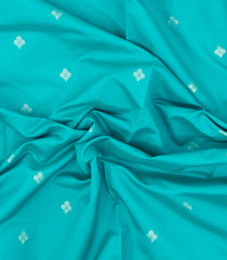 Turquoise Woven Blended Aura Saree With Zari Buttas & Zari Border-BL5808