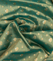 Aquamarine Woven Dupion Silk Saree With Buttas & Meena Borders-DS0592
