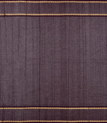 Dark Maroon Handloom Kanchi Cotton Saree With Zari Stripes-KC1755