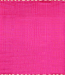Bubblegum Pink Handloom Kanchipuram Silk Saree With Stripes & Corner Buttas-KA15766