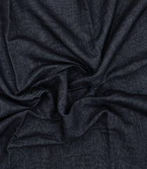 Black Printed Synthetic Linen Saree With Contrast Pallu-SY0329