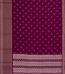 Maroon Woven Synthetic Dola Silk Saree With Printed Floral Motifs-BL4717