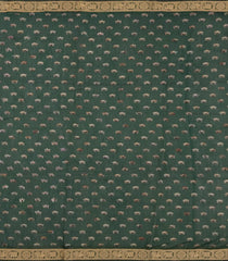 Sea Green Woven Synthetic Viscose Saree With Printed Village Motifs-BL4849