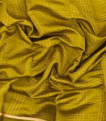 Olive Green Handloom Banarasi Silk Saree With Zari Checks-BE1870