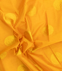 Mustard Handloom Silk Cotton Saree With Buttas & Contrast Border-SC4721
