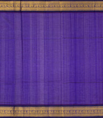Lavender Handloom Korvai Silk Cotton Saree With Checks & Contrast Border-SC3869
