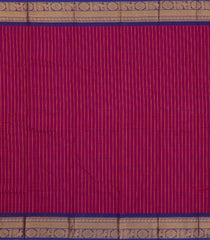 Crimson Woven Chettinad Cotton Saree With Checks-CN1879