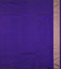 Violet Handloom Korvai Kanchipuram Rising Border Silk Saree With Vanki Stripes-KA16675