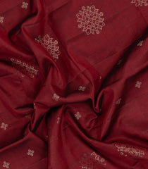 Maroon Handloom Soft Silk Saree With Kolam Buttas-SO4697