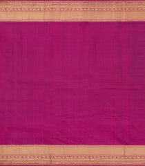 Dark Brown Woven Pure Silk Saree With Buttas & Contrast Border-EC2568