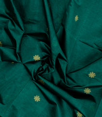 Sea Green Handloom Kanchi Cotton Saree With Silk Border-KC1819
