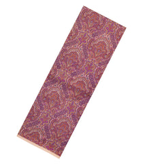 Dusty Pink Printed Silk Saree With Floral Motifs-PS0696