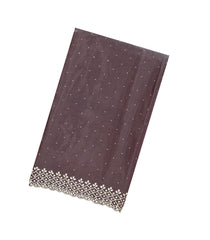 Lilac Woven Blended Satin Saree With Embroidered Mirror Work-EN1863