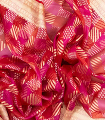 Pink Handloom Organza Soft Silk Saree With Meena Geometric Motifs-SO4108