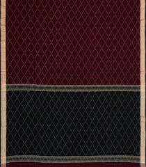 Maroon Woven Bengal Cotton Saree With Diamond Jaal-BG1902