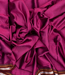 Magenta Woven Cotton Saree With Diamond Motifs & Kasuti Hand Embroidery Pallu-EN1760
