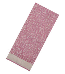 Dusty Pink Woven Mysore Silk Saree With Floral Motifs-MS3527