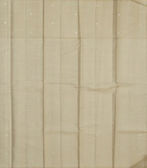 Cream Handloom Kanchipuram Silk Saree With Checks