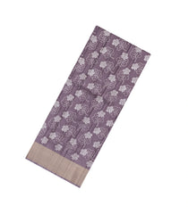 Lilac Printed Art Dola Silk Saree With Zari Border-BL5786