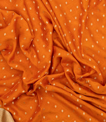Orange Woven Mysore Silk Saree With Floral Jaal Motifs-MS3281