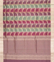 Multi Colour Handloom Soft Silk Saree With Floral Jaal Motifs-SO4291