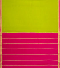 Light Green Woven Mysore Silk Saree With Pink Border-MS3779
