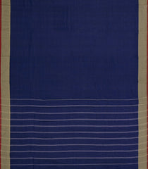 Dark Blue Woven Chirala Cotton Saree With Narayanapet Border-CR1476