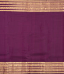 Burgundy Handloom Kanchipuram Silk Saree With Zari Checks-KA15723