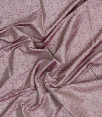 Dusty Pink Woven Art Dupion Saree With Floral Zari Motifs-BL5976
