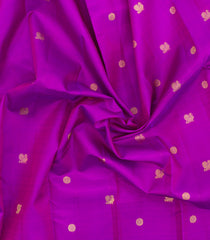 Purple Handloom Kanchipuram Silk Saree With Buttas-KA15696
