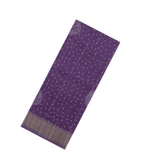 Lilac Printed Art Dola Silk Saree With Zari Checks & Border-BL5747