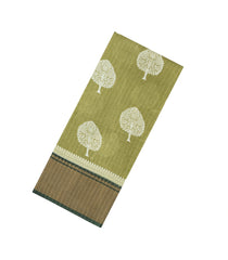 Cardamom Green Printed Synthetic Dola Saree With Zari Stripes & Border-BL5390