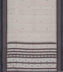 Grey Printed Synthetic Tussar Silk  Saree With Thread Border-SY0027