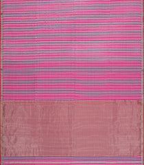 Pink Handloom Maheswari Silk Cotton Saree With Checks-SC4903