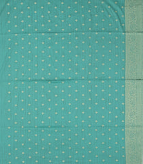 Aquamarine Woven Art Dupion Saree With Floral Buttas-BL5957