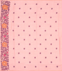 Bubblegum Pink Woven Blended Cotton Saree With Printed Bird Motifs-BL3848