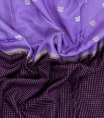 Lavender & Dark Purple Woven Blended Viscose Half & Half Saree-BL5526