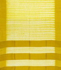 Lime Green Handloom Bengal Cotton Saree With Abstract Motifs-BGG1949