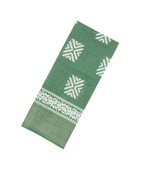 Cardamom Green Printed Synthetic Dola Silk Saree With Zari Border-BL5086