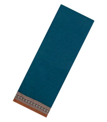 Cyan Woven Chirala Cotton Saree With Narayanapet Border-CR1470