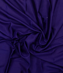 Navy Blue Woven Mysore Silk Saree With Contrast Zari Border-MS3812