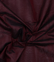 Dark Brown Handloom Silk Cotton Saree With Contrast Zari Border-SC4643