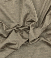 Grey Handloom Maheswari Silk Cotton Saree With Checks & Zari Border-SC4841