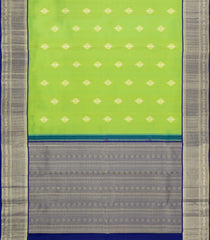 Light Green Handloom Korvai Kanchipuram Silk Saree With Floral Kanchipuram Butta Silk Sarees-KA16574