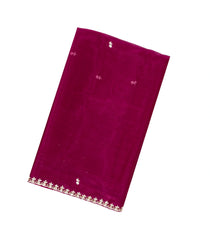 Magenta Woven Art Tissue Saree With Mirror Work & Embroidered Selvage-BL4652